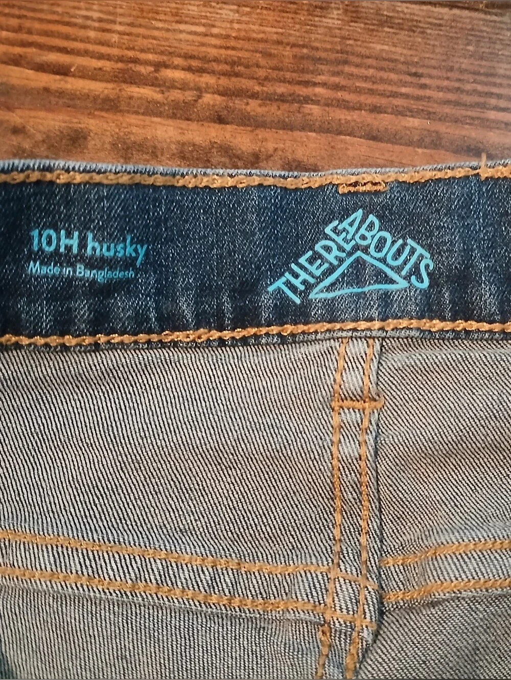 ThereABouts Boy's 10 Husky Straight Fit Jeans - Dark Blue. FF#480